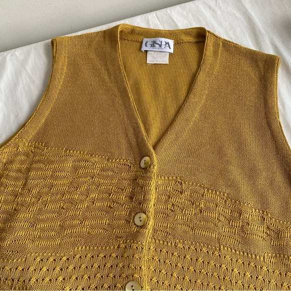 Gispa Open Weave Knit Sweater Vest Dark Academia - Picture 4 of 10
